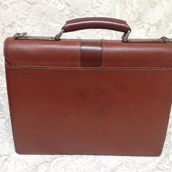 Authentic Burberrry, Brown Leather Large Briefcase - Picture 3 of 13